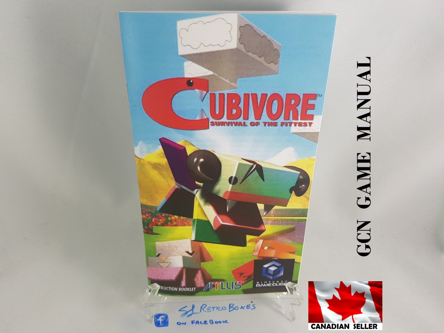 MANUAL GCN - CUBIVORE - Nintendo Gamecube Replacement Instruction Booklet