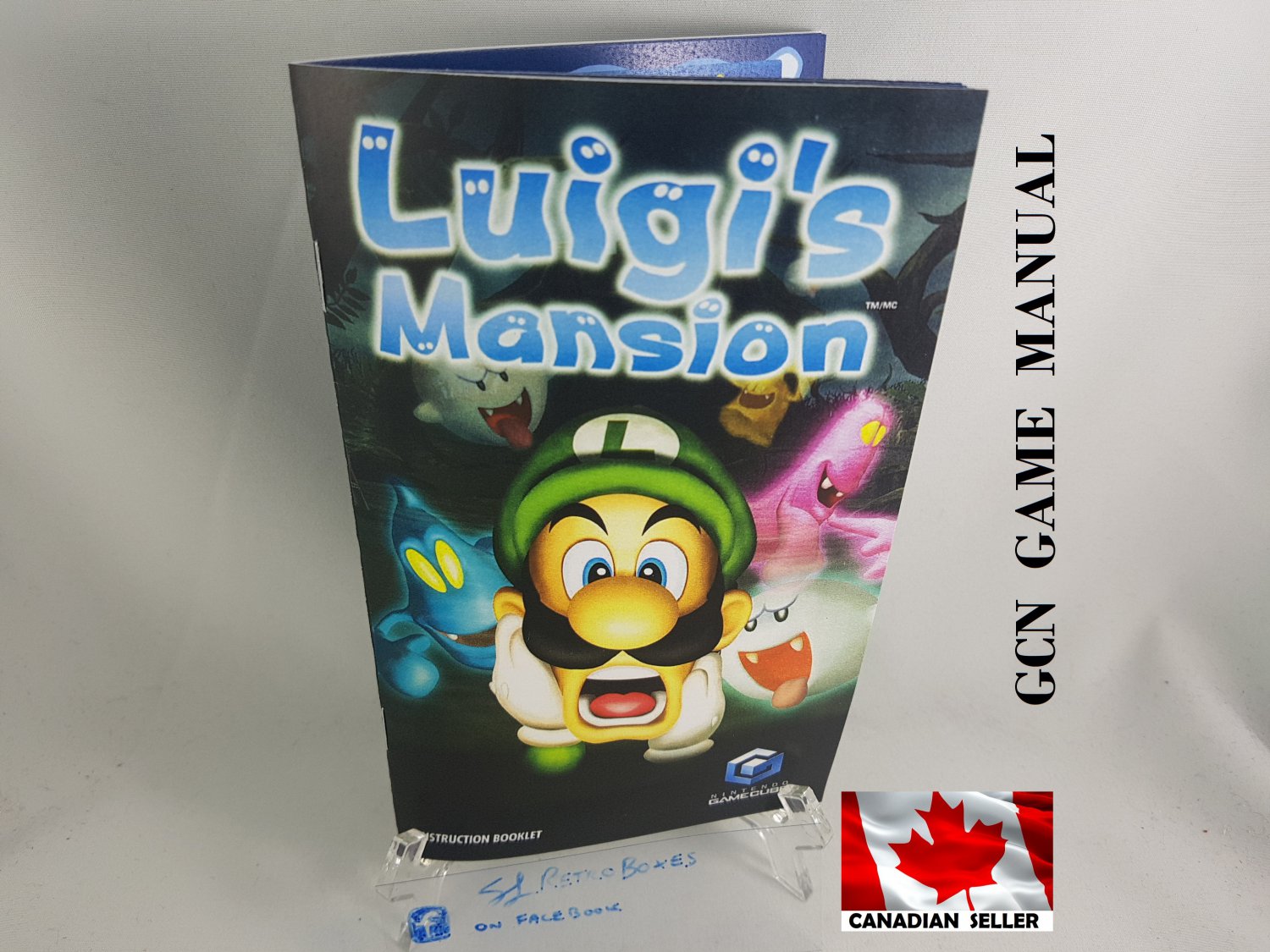 MANUAL GCN - LUIGI'S MANSION - Nintendo Gamecube Replacement Instruction Booklet