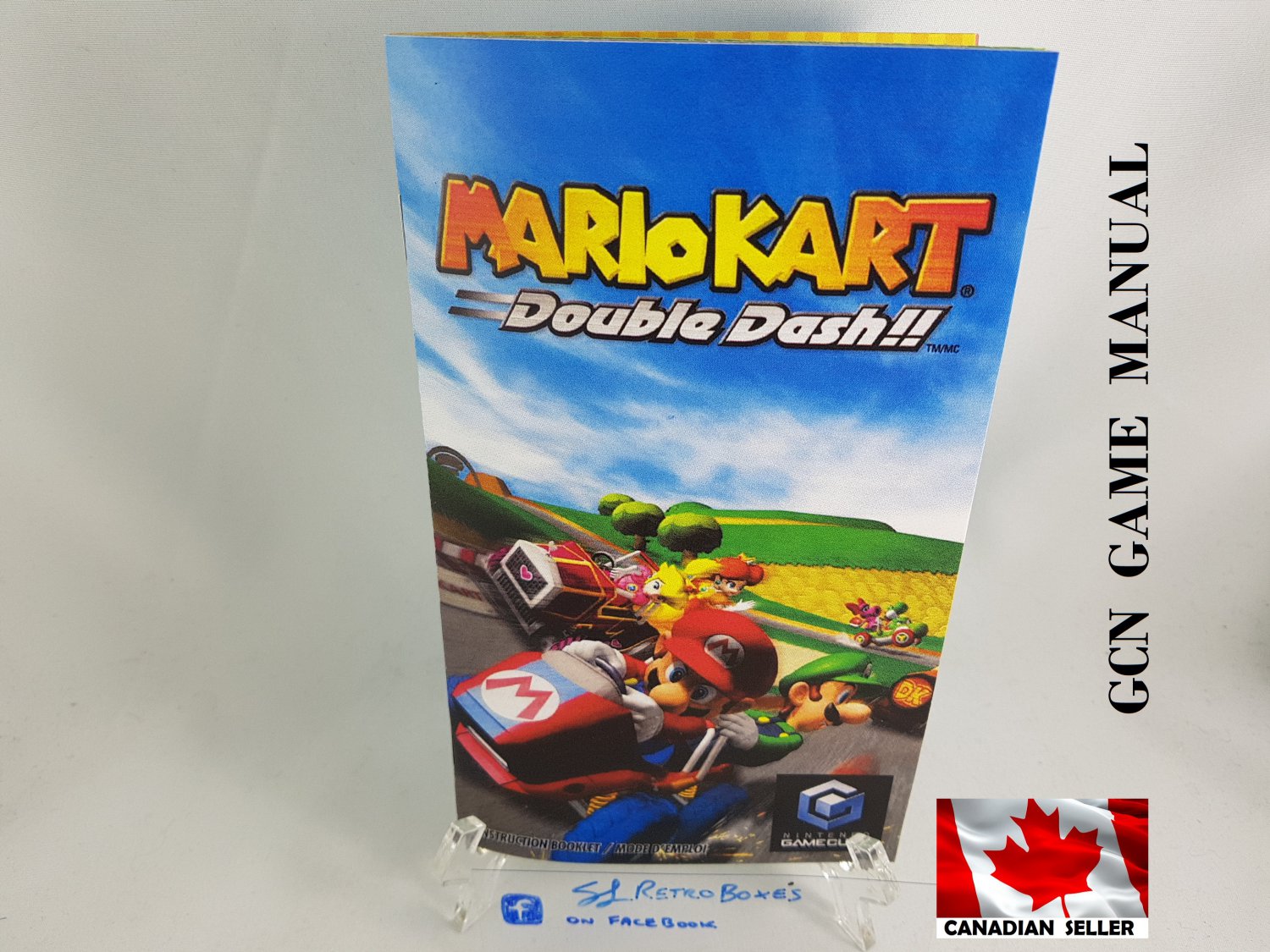 MANUAL GCN - MARIO KART DOUBLE DASH - Nintendo Gamecube Replacement Instruction Booklet