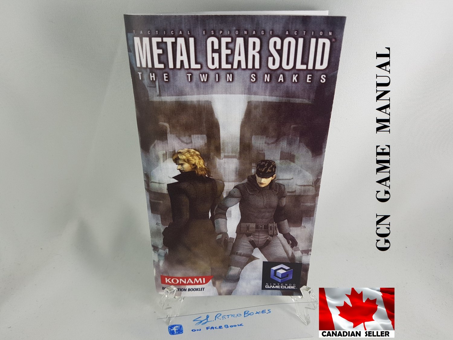 MANUAL GCN - METAL GEAR SOLID TWIN SNAKES - Nintendo Gamecube Replacement Instruction Booklet