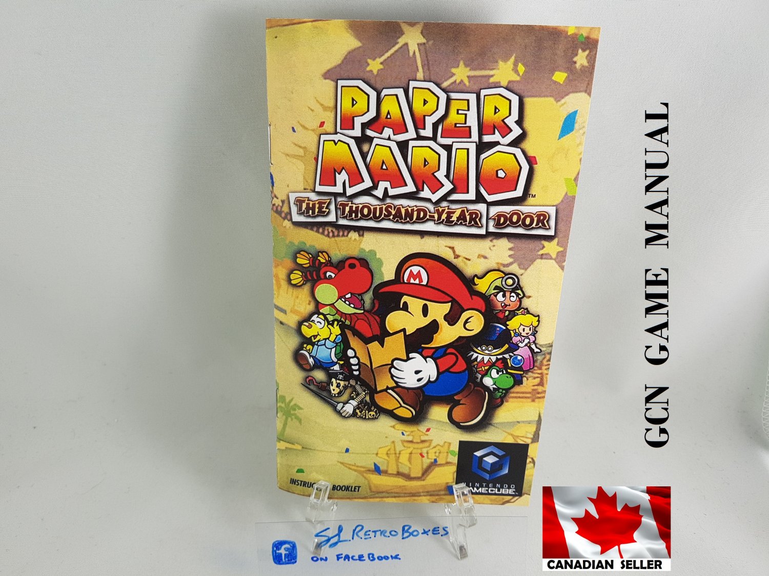 MANUAL GCN - PAPER MARIO THOUSAND YEAR DOOR - Nintendo Gamecube Replacement Instruction Booklet
