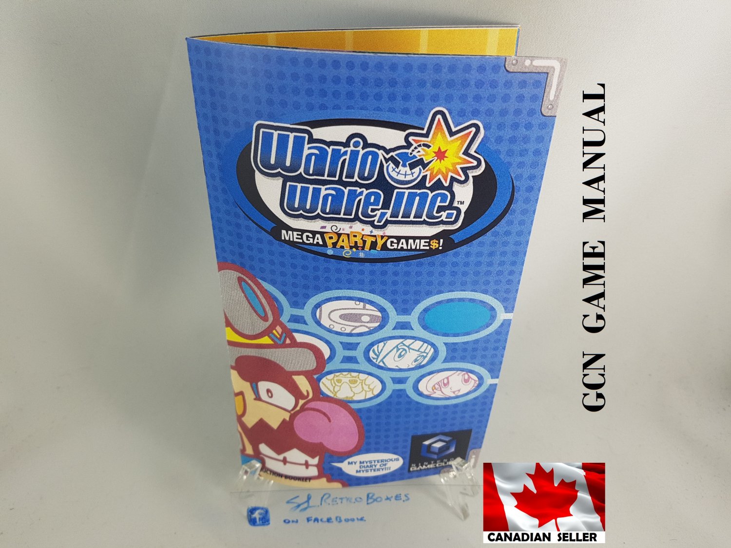 MANUAL GCN - WARIO WARE INC MEGA PARTY - Nintendo Gamecube Replacement Instruction Booklet