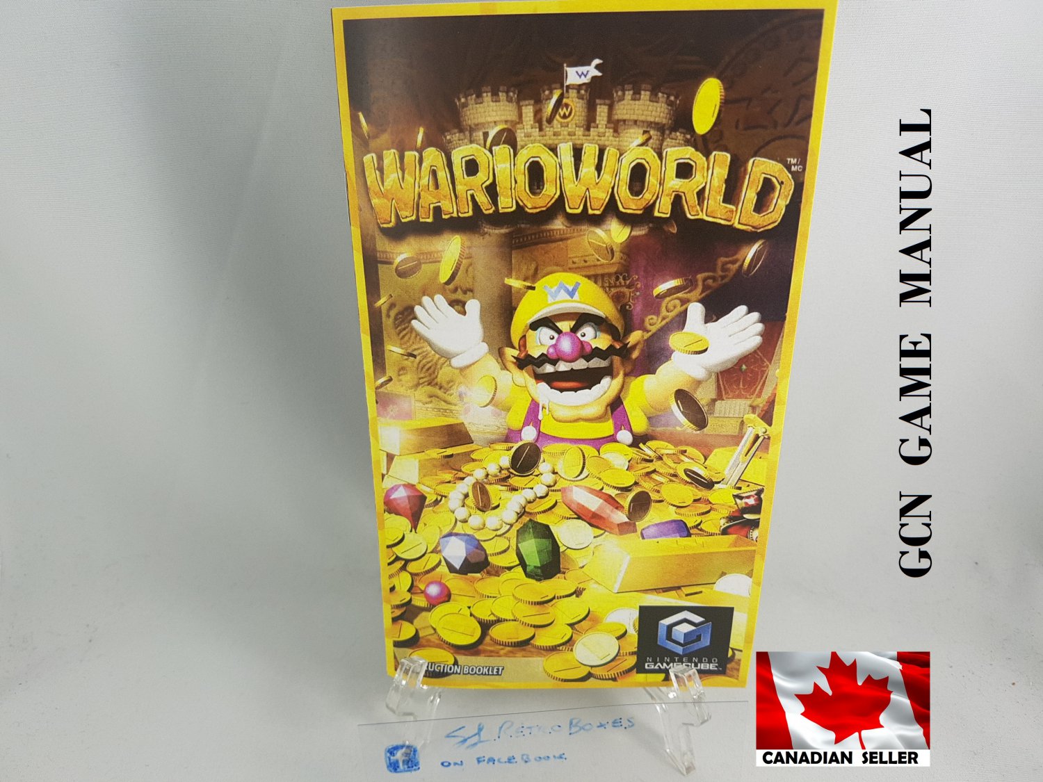 MANUAL GCN - WARIO WORLD - Nintendo Gamecube Replacement Instruction Booklet