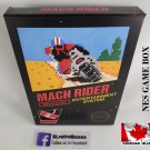 MACH RIDER - NES, Nintendo Custom replacement BOX optional w/ Dust Cover & PVC Protector