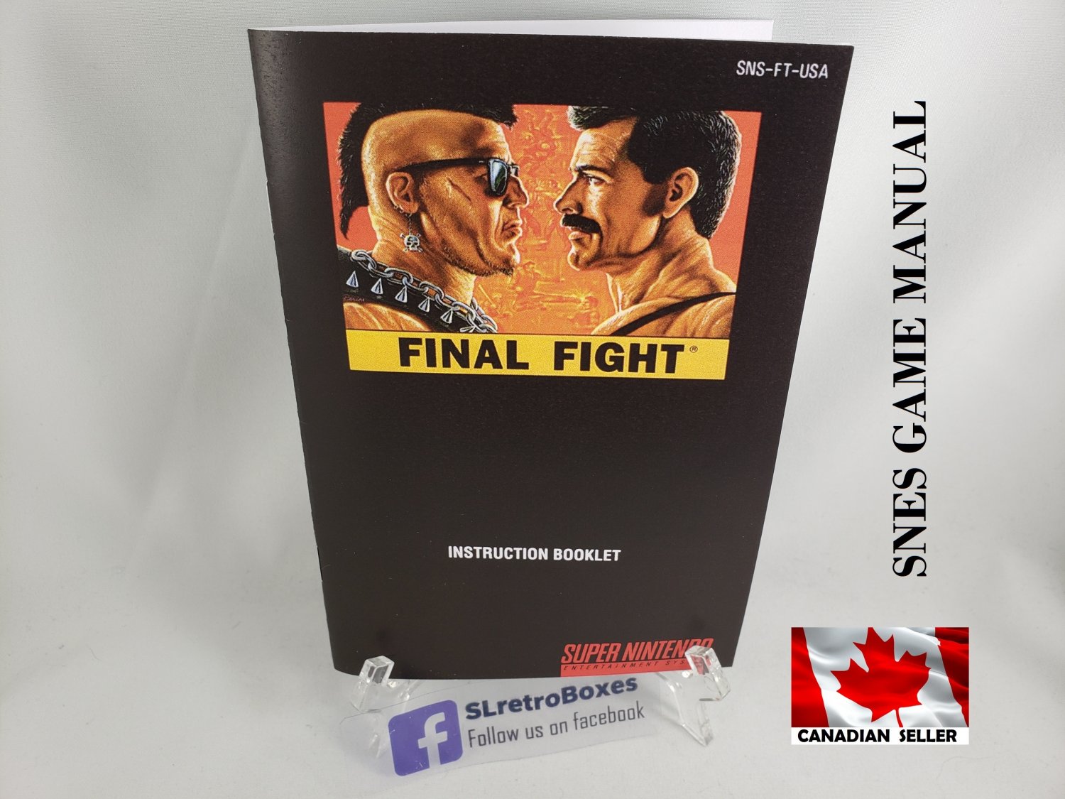MANUAL SNES - FINAL FIGHT - Super Nintendo Replacement Instruction Manual Booklet