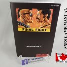 MANUAL SNES - FINAL FIGHT - Super Nintendo Replacement Instruction Manual Booklet
