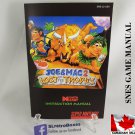 MANUAL SNES - JOE & MAC LOST IN TROPICS - Super Nintendo replacement Instruction Manual Booklet