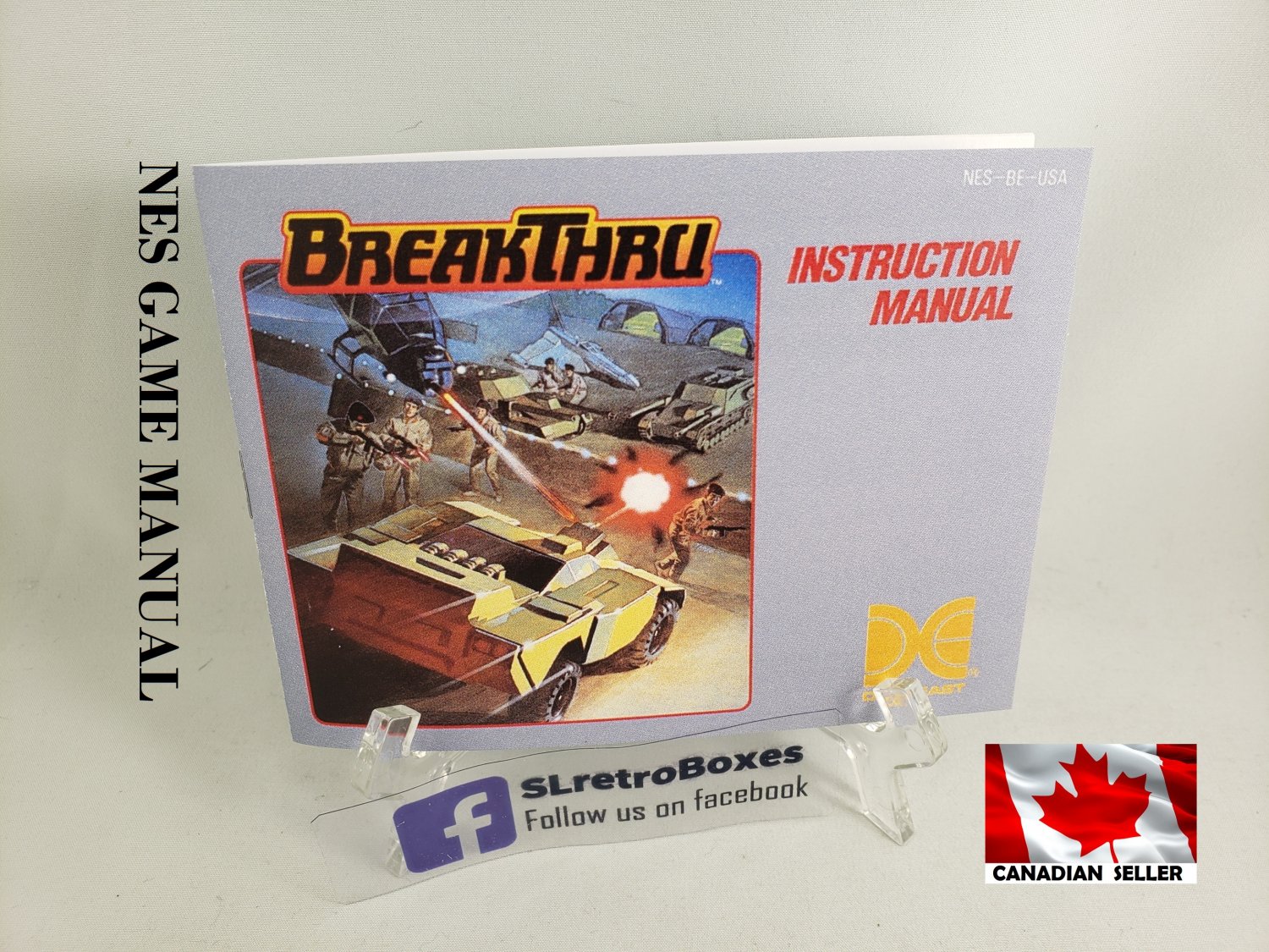 MANUAL NES - BREAK THRU - Nintendo Replacement Instruction Manual Booklet