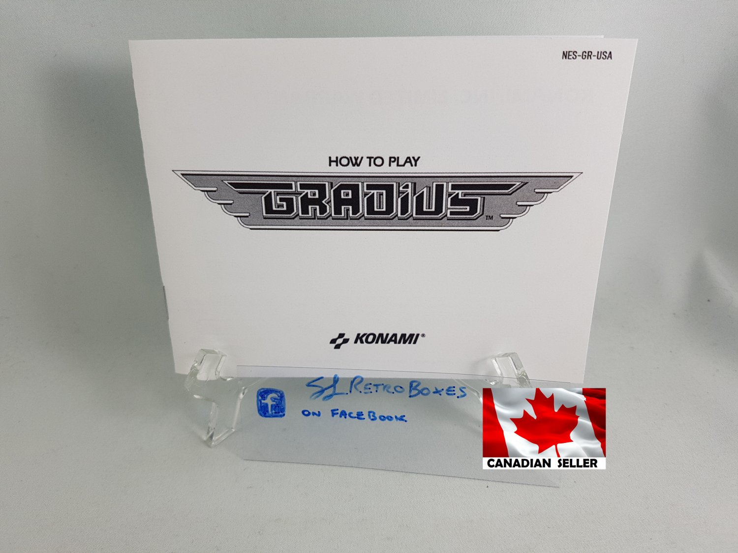 MANUAL NES - GRADIUS - Nintendo Replacement Instruction Manual Booklet