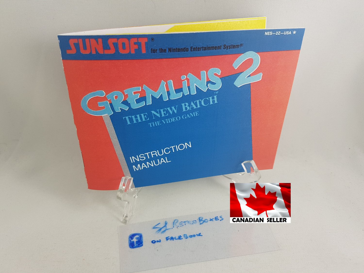 MANUAL NES - GREMLINS 2: THE NEW BATCH - Nintendo Replacement Instruction Manual Booklet