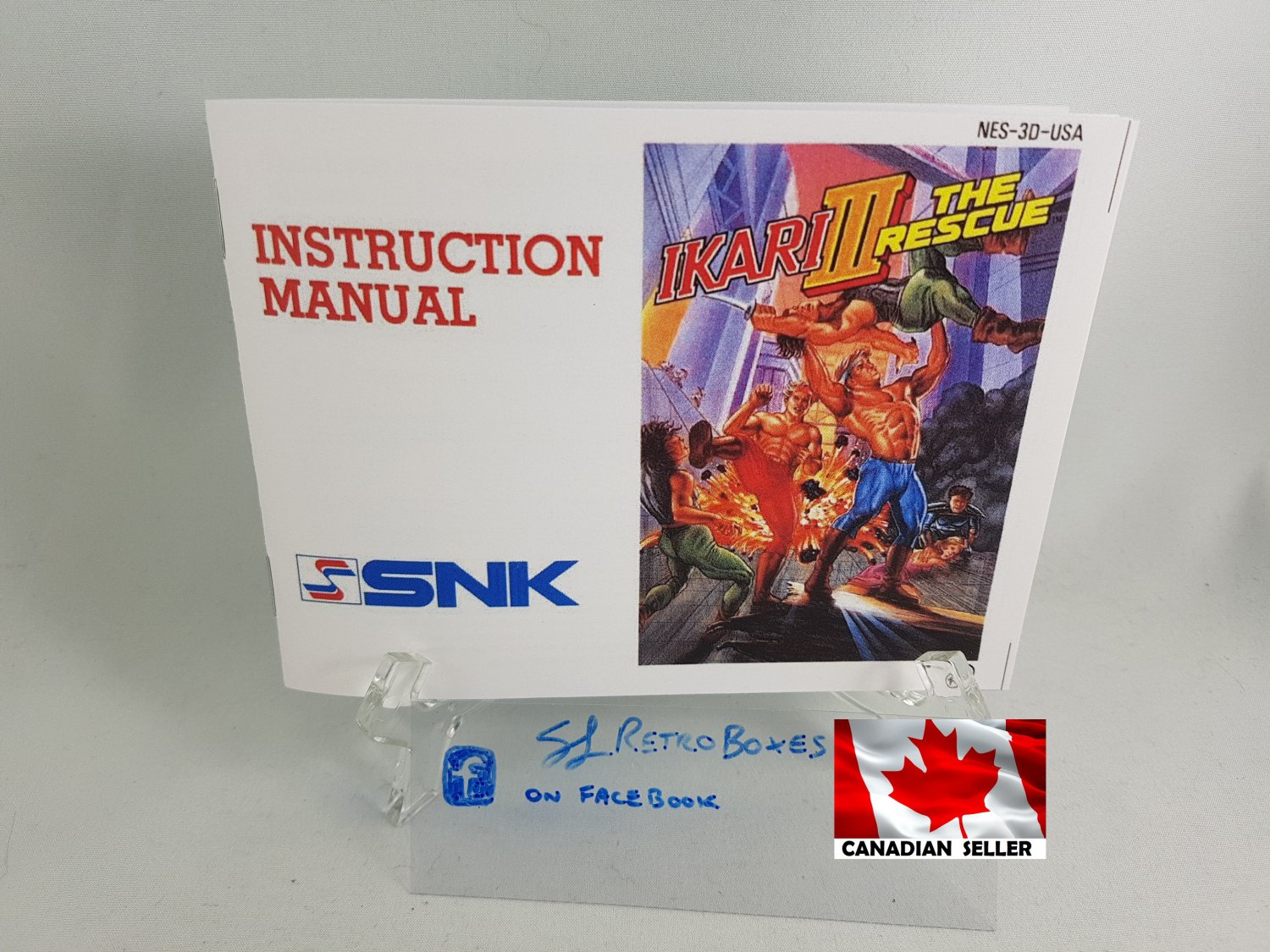 MANUAL NES - IKARI WARRIORS 3 - Nintendo Replacement Instruction Manual Booklet