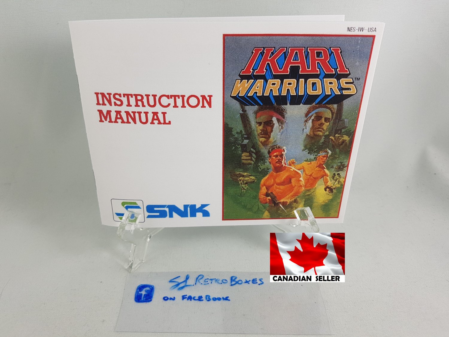 MANUAL NES - IKARI WARRIORS - Nintendo Replacement Instruction Manual Booklet