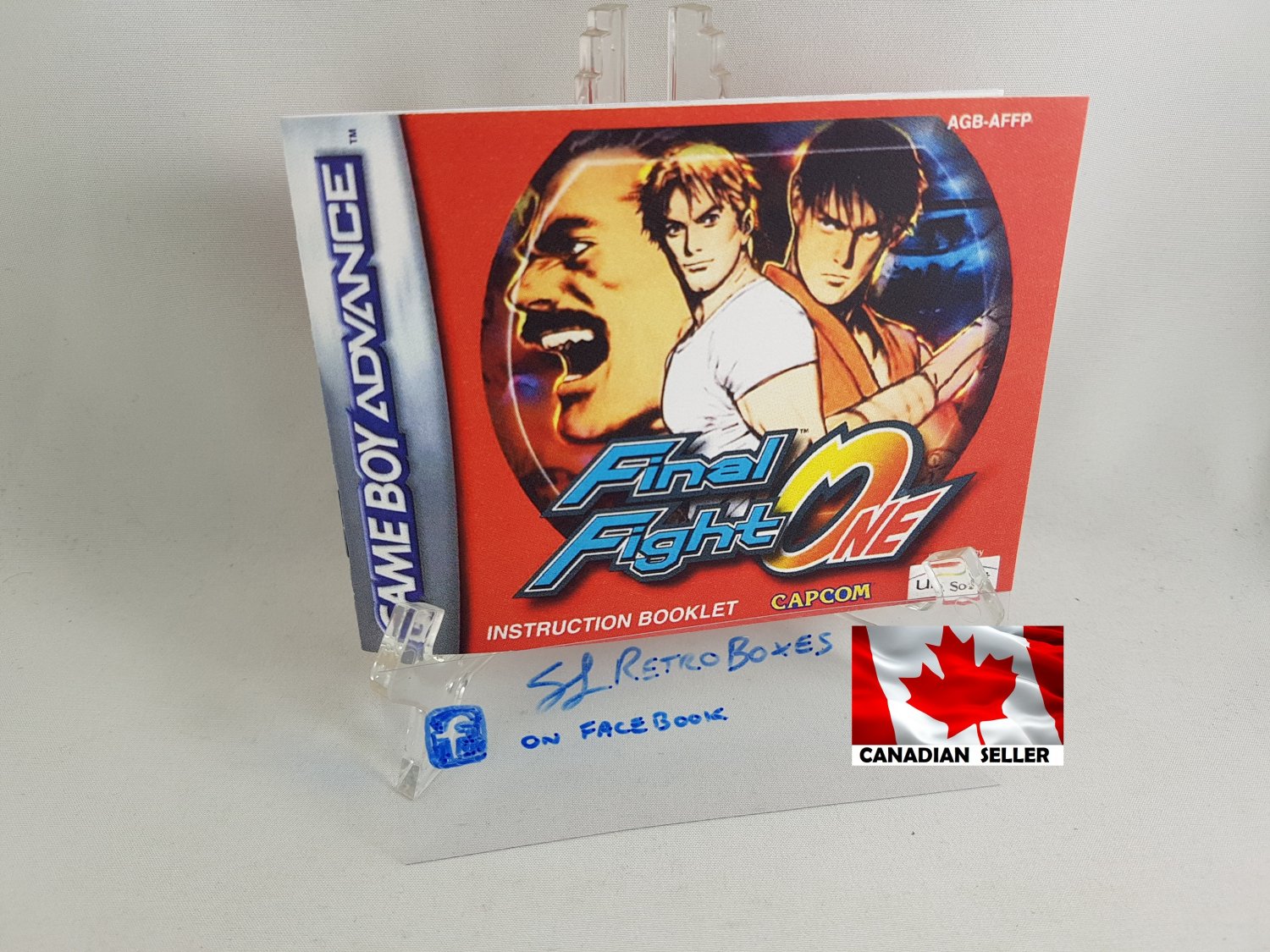 MANUAL GBA - FINAL FIGHT ONE - Game Boy Advance Replacement Instruction Booklet