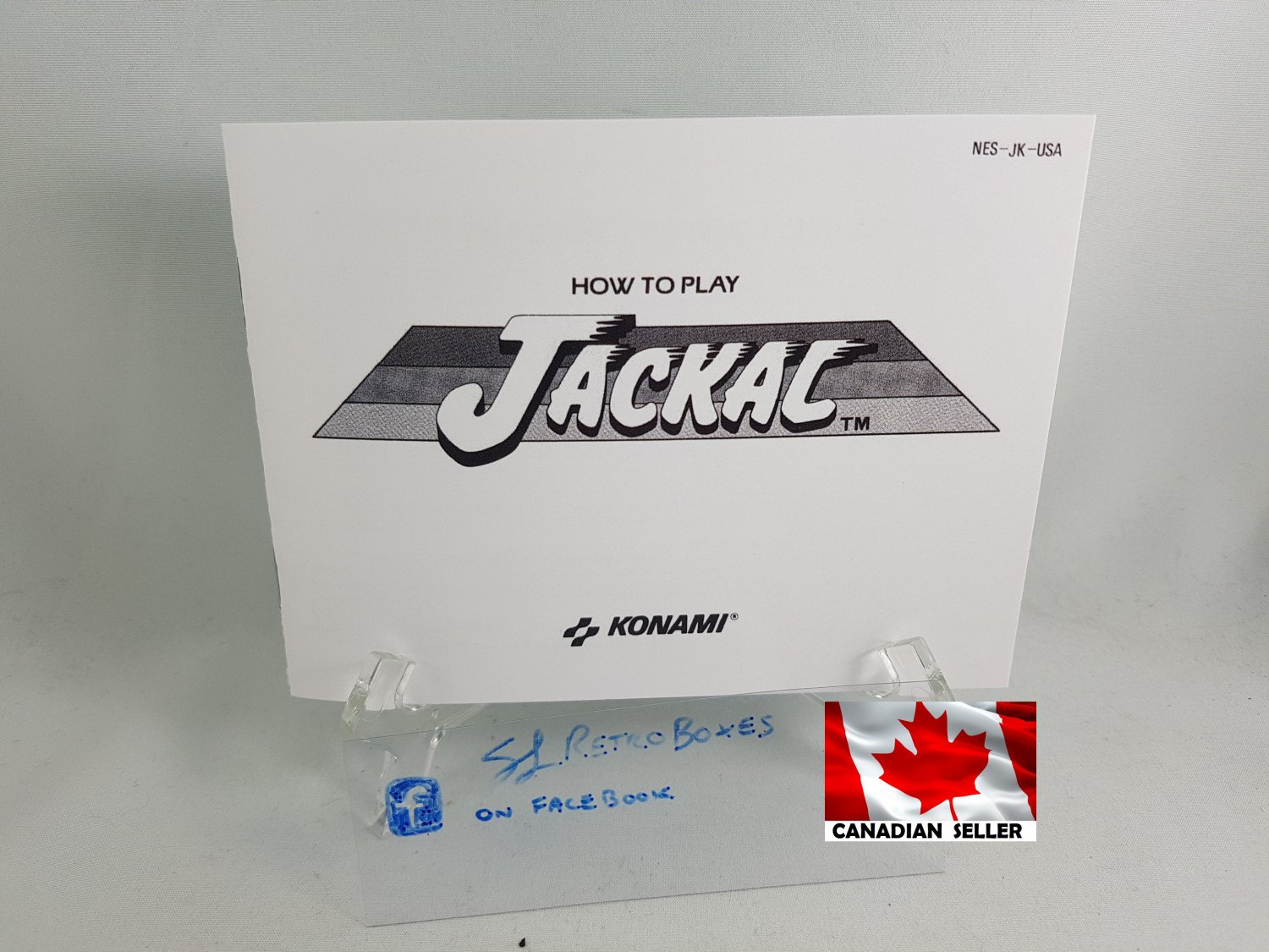 MANUAL NES - JACKAL - Nintendo Replacement Instruction Manual Booklet