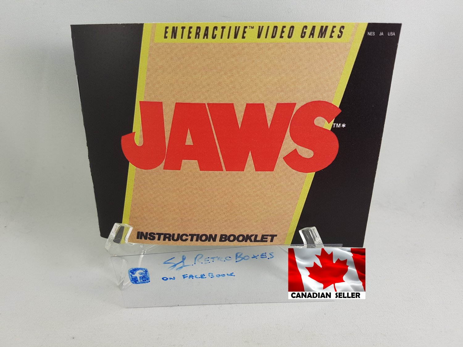 MANUAL NES - JAWS - Nintendo Replacement Instruction Manual Booklet