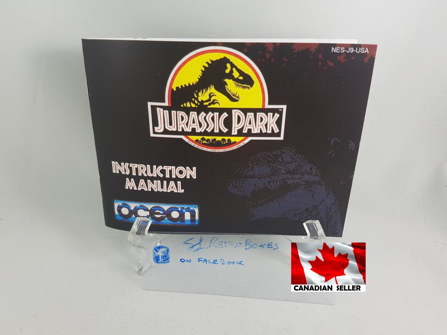 MANUAL NES - JURASSIC PARK - Nintendo Replacement Instruction Manual Booklet