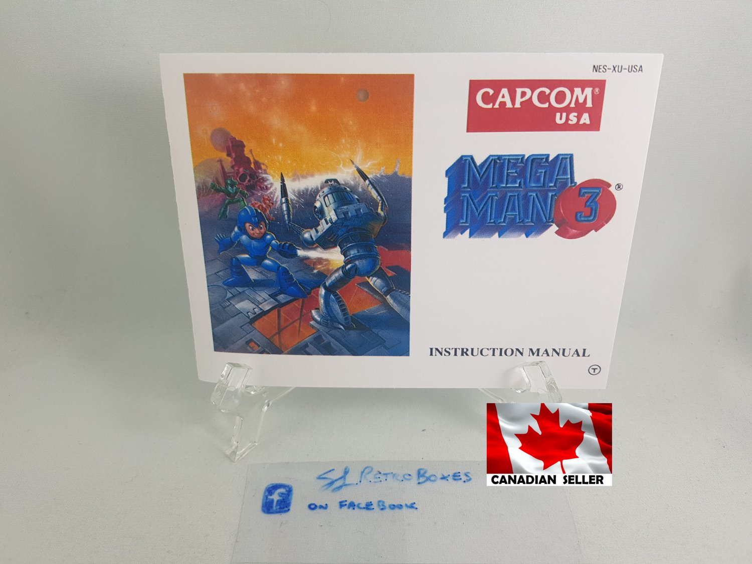 MANUAL NES - MEGA MAN 3 - Nintendo Replacement Instruction Manual Booklet Megaman III