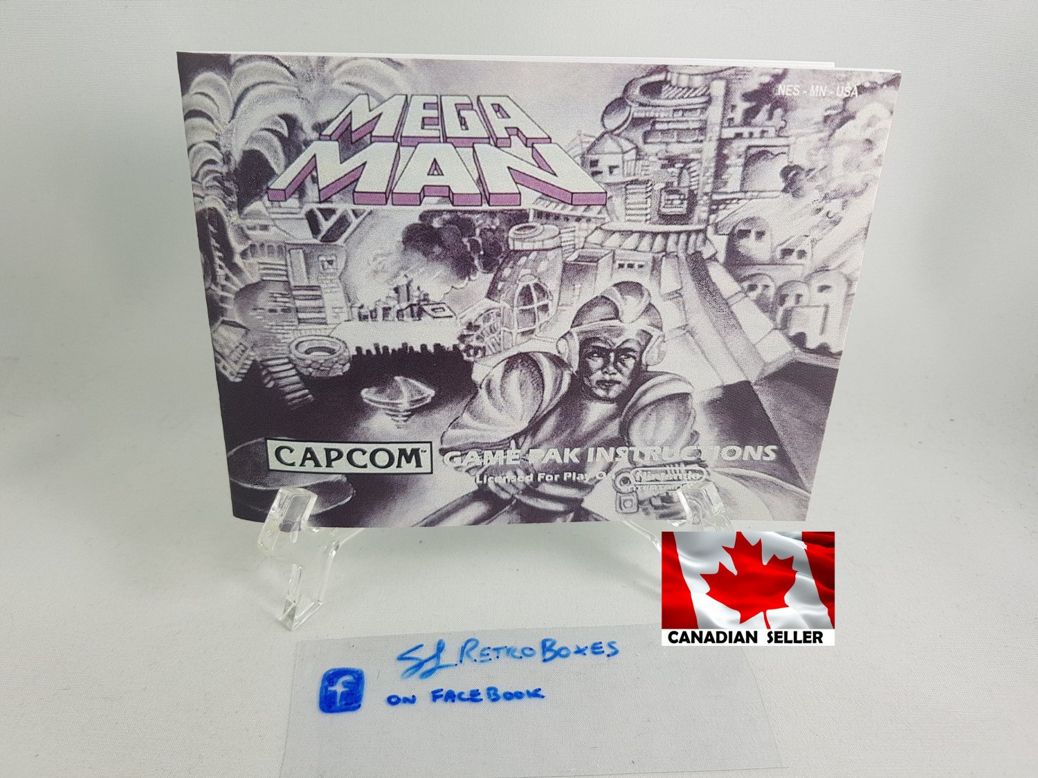MANUAL NES - MEGA MAN - Nintendo Replacement Instruction Manual Booklet Megaman