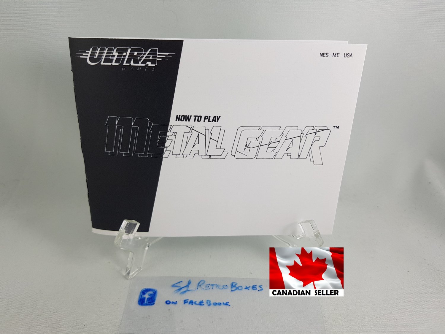 MANUAL NES - METAL GEAR - Nintendo Replacement Instruction Manual Booklet