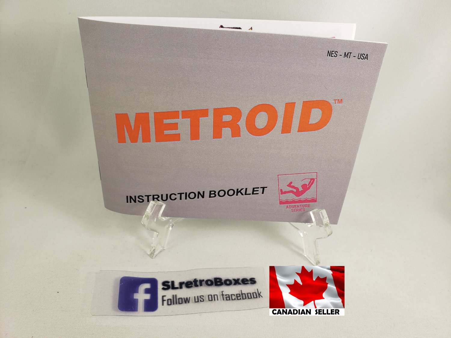 MANUAL NES - METROID (GREY) - Nintendo Replacement Instruction Manual Booklet