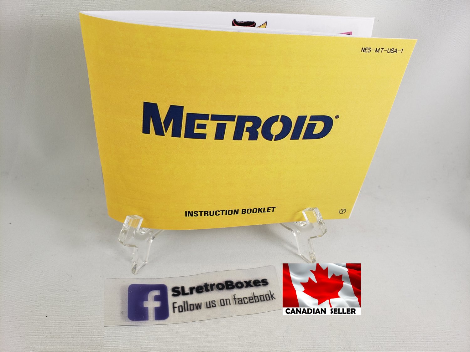 MANUAL NES - METROID (YELLOW) - Nintendo Replacement Instruction Manual Booklet