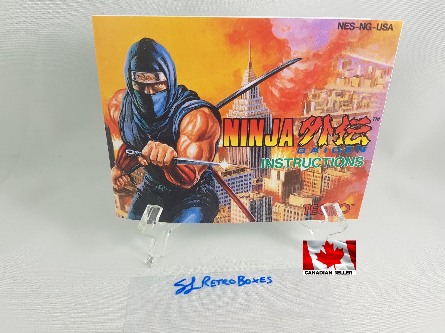 MANUAL NES - NINJA GAIDEN - Nintendo Replacement Instruction Manual Booklet