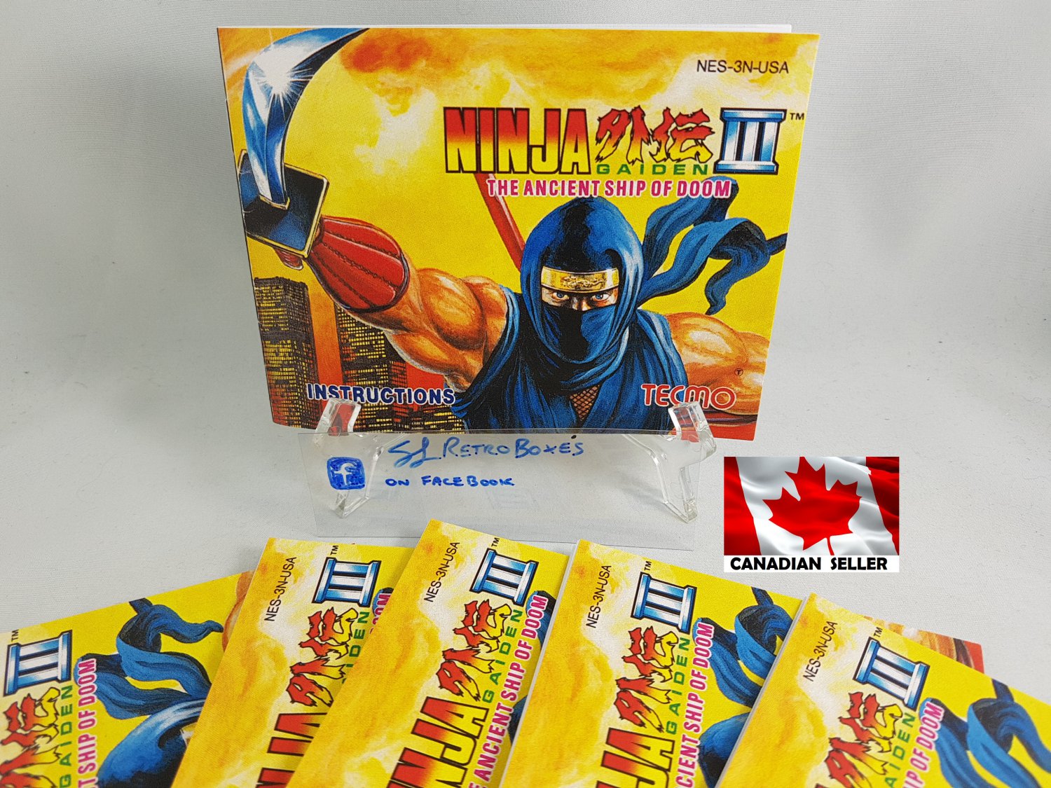 MANUAL NES - NINJA GAIDEN 3 - Nintendo Replacement Instruction Manual Booklet