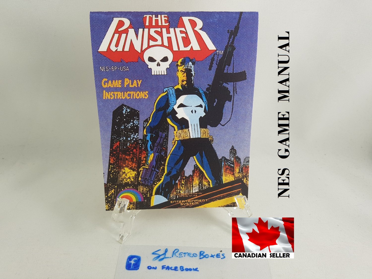 MANUAL NES - THE PUNISHER - Nintendo Replacement Instruction Manual Booklet