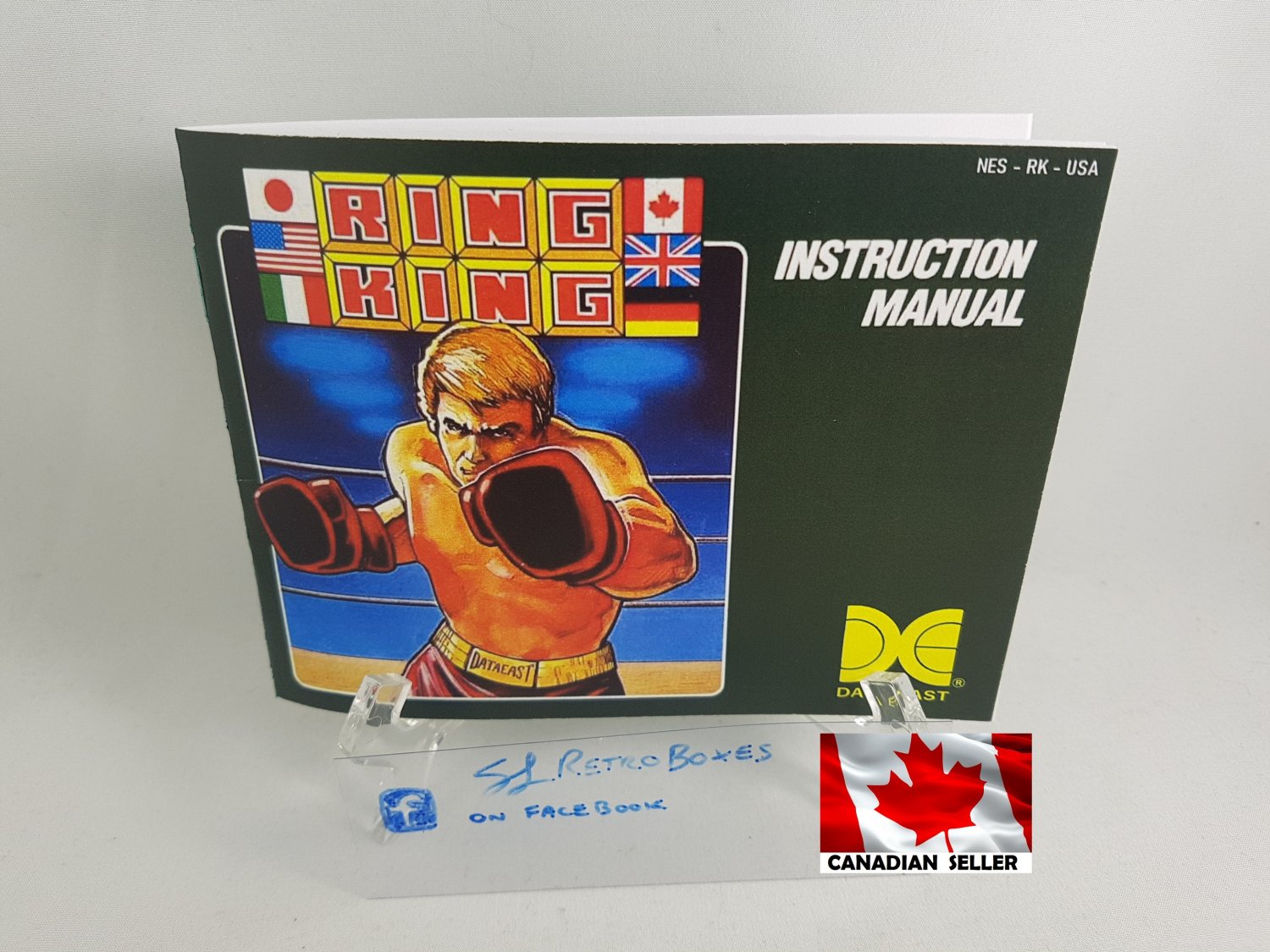 MANUAL NES - RING KING - Nintendo Replacement Instruction Manual Booklet