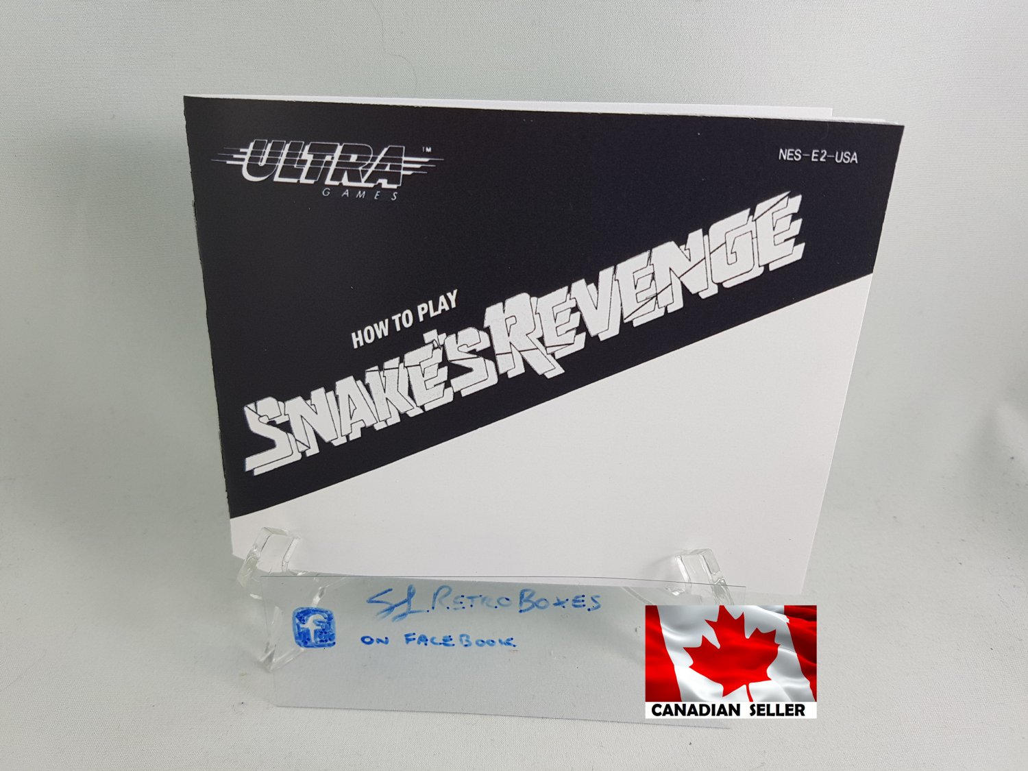MANUAL NES - SNAKE'S REVENGE (METAL GEAR 2) - Nintendo Replacement Instruction Manual Booklet