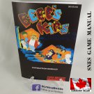 MANUAL SNES - BEBE'S KIDS - Super Nintendo Replacement Instruction Booklet