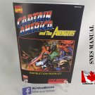 MANUAL SNES - CAPTAIN AMERICA & THE AVENGERS - Super Nintendo Replacement Instruction Booklet