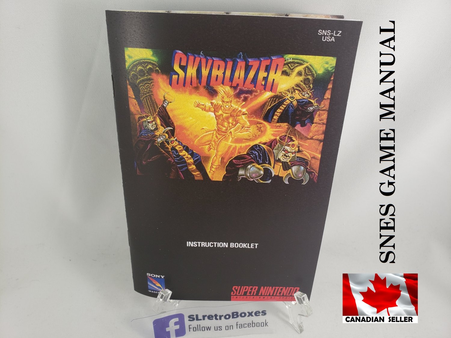 MANUAL SNES - SKYBLAZER - Super Nintendo Replacement Instruction Booklet