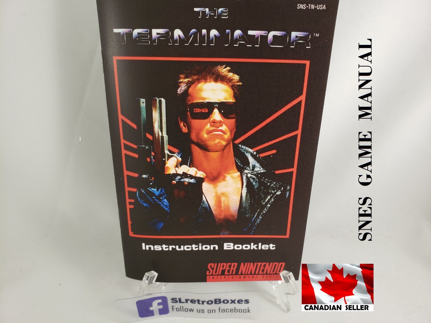 MANUAL SNES - THE TERMINATOR - Super Nintendo Replacement Instruction Booklet