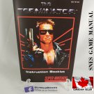 MANUAL SNES - THE TERMINATOR - Super Nintendo Replacement Instruction Booklet