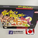 POCKY & ROCKY - SNES, Super Nintendo replacement Custom Box optional w/ Insert Tray & PVC Protector