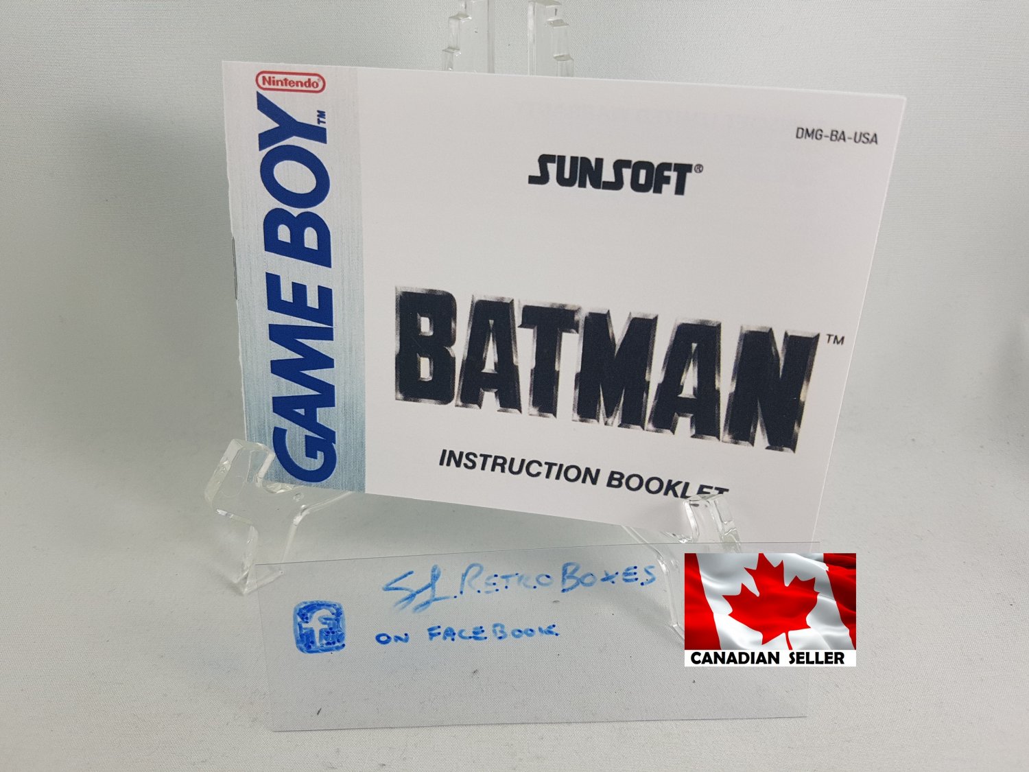 MANUAL GAME BOY - BATMAN Gameboy Replacement Instruction Booklet