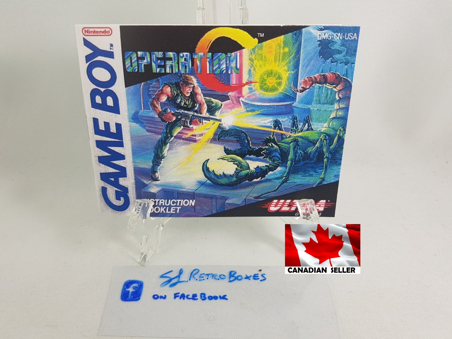 MANUAL GAME BOY - CONTRA: OPERATION C Gameboy Replacement Instruction Booklet