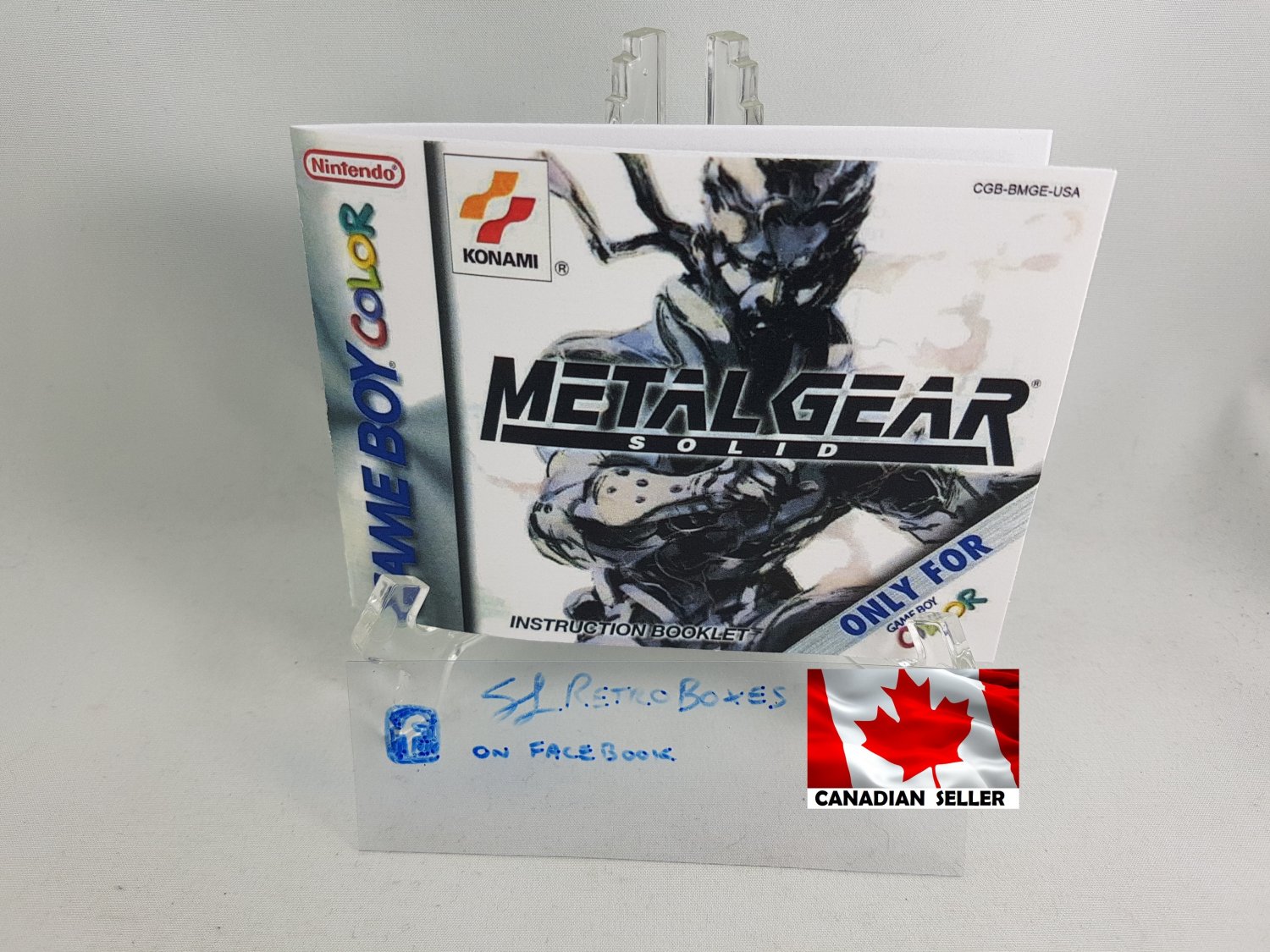 MANUAL GAME BOY COLOR = METAL GEAR SOLID Gameboy Replacement Instruction Booklet