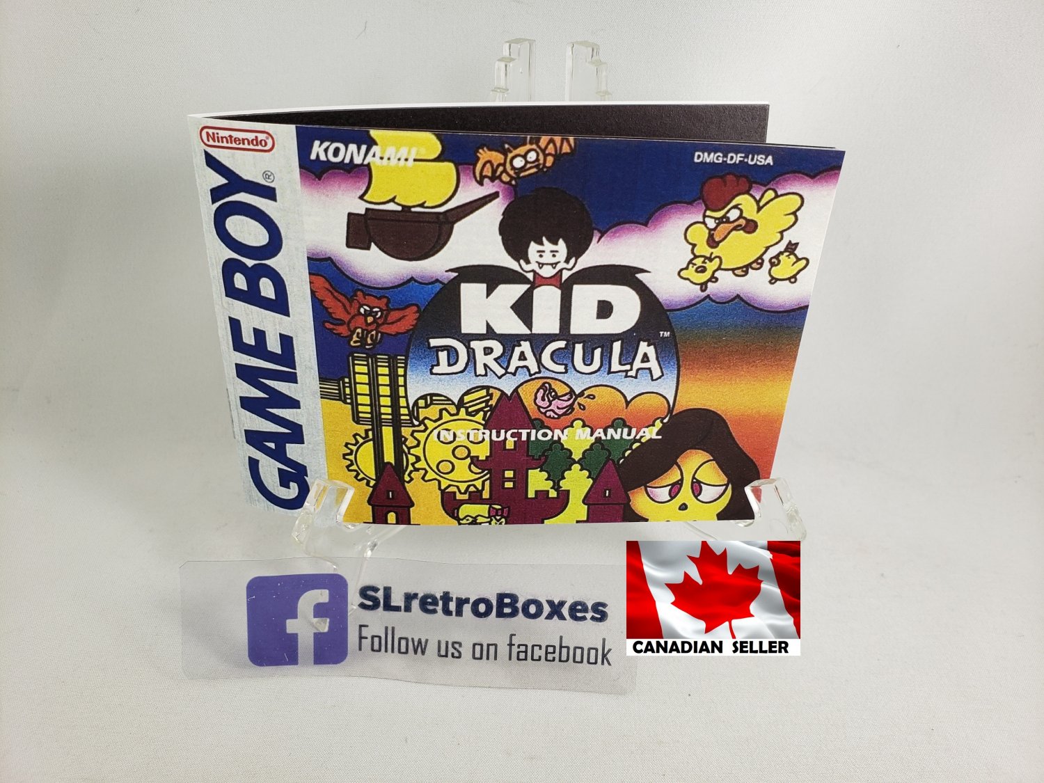 MANUAL GAME BOY - KID DRACULA - Gameboy Replacement Instruction Booklet