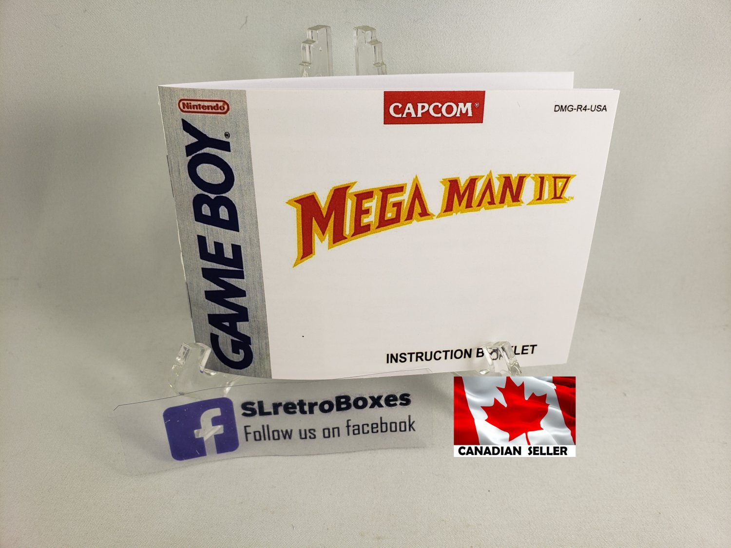 MANUAL GAME BOY - MEGA MAN IV - Gameboy Replacement Instruction Booklet Megaman 4
