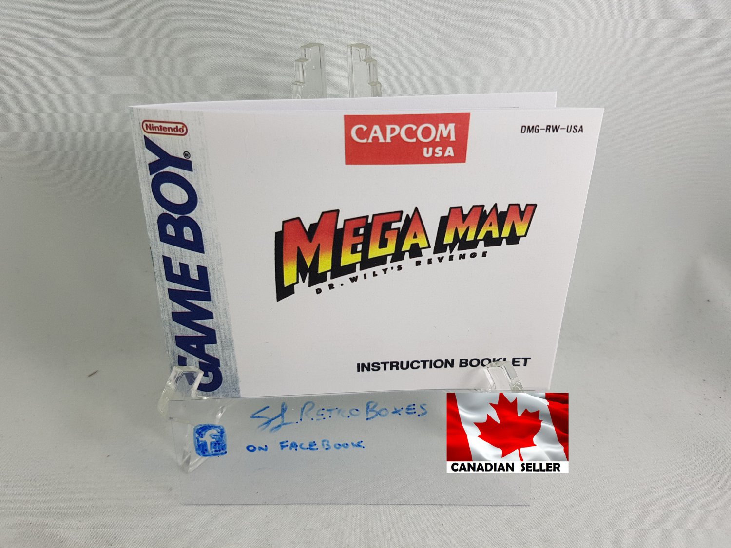 MANUAL GAME BOY - MEGA MAN WILY'S REVENGE - Gameboy Replacement Instruction Booklet Megaman