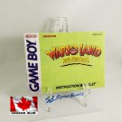 MANUAL GAME BOY - WARIO LAND: SUPER MARIO LAND 3 - Gameboy Replacement Instruction Booklet
