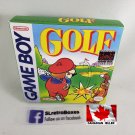 GOLF - Nintendo Game Boy Custom replacement replica Box w/ Insert Tray & PVC Protector