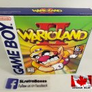 WARIO LAND II 2 - Nintendo Game Boy Custom replacement Box optional w/ Insert Tray & PVC Protector