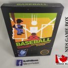 BASEBALL - NES, Nintendo Custom replacement BOX optional w/ Dust Cover & PVC Protector