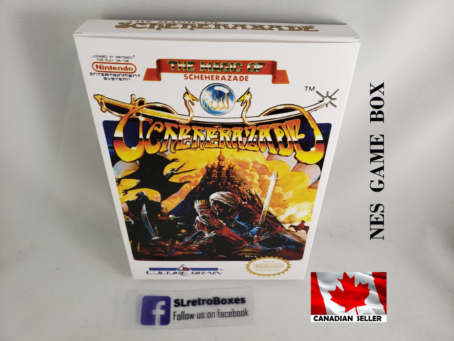 THE MAGIC OF SCHERAZADE - NES, Nintendo Custom BOX optional w/ Dust Cover & PVC Protector