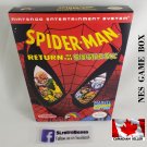 SPIDER-MAN RETURN OF SINISTER SIX - NES, Nintendo Custom BOX optional w/ Dust Cover & PVC Protector