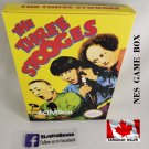 THE THREE STOOGES - NES, Nintendo Custom replacement BOX optional w/ Dust Cover & PVC Protector