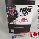 MANUAL SNES - NHL 98 HOCKEY - Super Nintendo Replacement Instruction Booklet NHL 1998